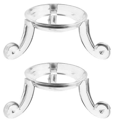 Kristallkugel-Displaybasis, 2 Stk., transparent, für Kugeln 5-8 cm