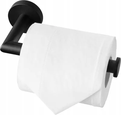 Zdjęcie produktu dla Hitslam Uchwyt Na Papier Toaletowy Czarny Matowy Ze Stali Nierdzewnej