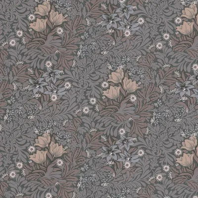 Zdjęcie produktu dla Profhome 390573-GU Tapeta kwiatowa Floral matowa szara taupe biało-beżowo-brązowa 5,33 m2