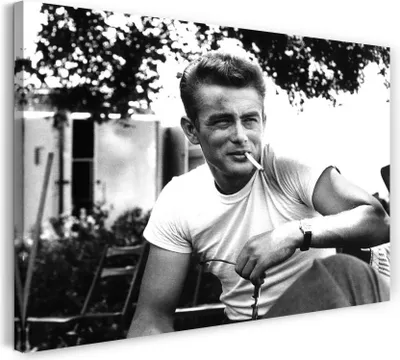 Produktbild von Leinwandbild (120x80cm): James Dean, echter Holz-Keilrahmen inkl. Aufhänger, handgefertigt in Deutschland