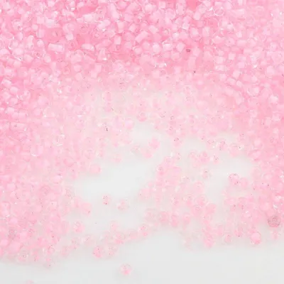 Rocailles 2mm Set - 6500 Stück - Rosa/Weiß - Mini runde Seedperlen 11/0