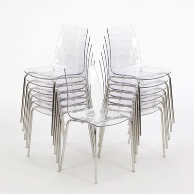 Image de 12 chaises Chaise de cuisine Chaise de salle à manger Grand Soleil Lollipop - Transparent