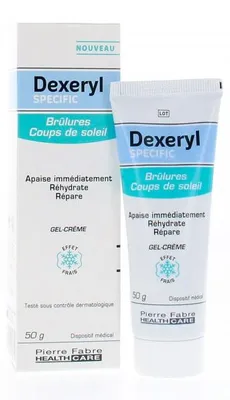 Produktbild von Creme, Pierre Fabre, Dexeryl, Beruhigende und reparierende Wirkung bei Sonnenbrand, 50gr