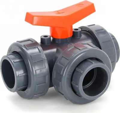 Obrázek produktu pro Třícestný kulový ventil z PVC - 50 mm T