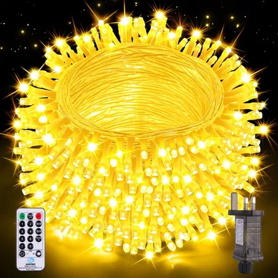 Lichterkette 200 LEDs warmweiß, 20 m, dimmbar, 8 Modi