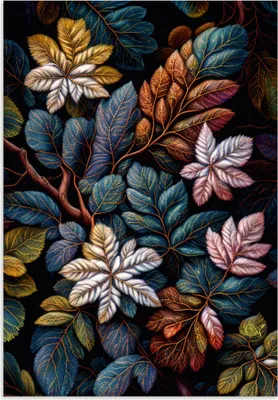 Produktbild von ARTland Wandbild Alu für Innen & Outdoor Herbstblätter Größe: 90x130 cm