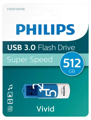 Productafbeelding van Philips USB-stick 512 GB USB 3.0 Vivid Edition leessnelheid tot 120 MB/s