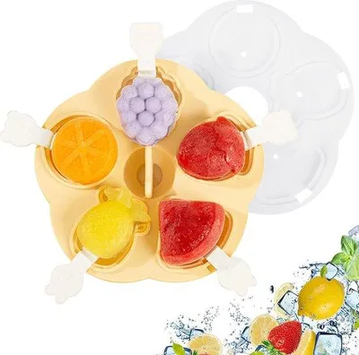 Produktbild von Silikon-Eisformen für Kinder, wiederverwendbar, BPA-frei, Mini