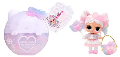 Zdjęcie produktu dla L.O.L. Surprise! L.O.L. Surprise Loves Hello Kitty Tot - Miss Pearly, Mini lalka, Damski, 4 lat(a), Chłopak, dziewczyna, Wielobarwny