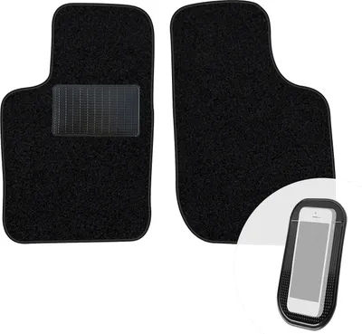 Immagine prodotto di moto-MOLTICO Tappetini anteriori per auto Velours Tappetini per auto neri Set di tappetini per auto 2 pezzi adatto per Opel Kadet E 1984-1994