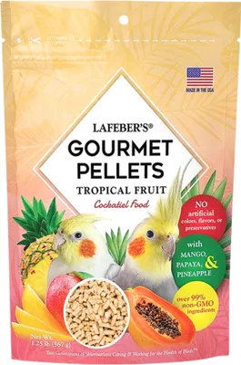 Obrázok produktu pre Lafeber Gourmet Pellets - Tropical Fruit - Cockatiel -Vyvážené krmivo: pelety s ovocím pre nymfy 567g