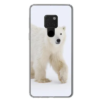 Produktbild von MuchoWow® Handyhülle Schutzhülle Hülle für Huawei P40 Lite Eisbär - Schnee - Weiß Silikon Softcase Handy Hülle - Handy