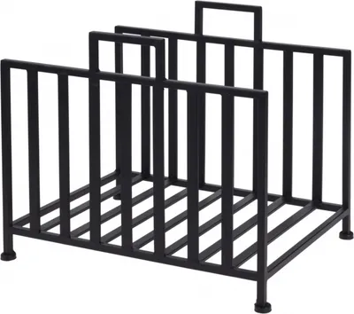 Produktbild von Kaminholzregal Schwarz Matt Kaminholzständer Feuerholzkorb Metall Kamin Holzlege Brennholzkorb
