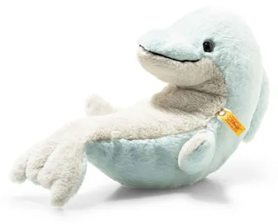 Immagine prodotto di Denny Delfin, peluche morbido - Azzurro chiaro - 32 cm