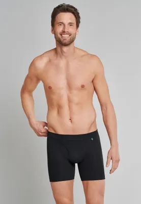 Produktbild von SCHIESSER Long Life Baumwoll-Shorts (1er-Pack), lang mit Hosenschlitz, weiß