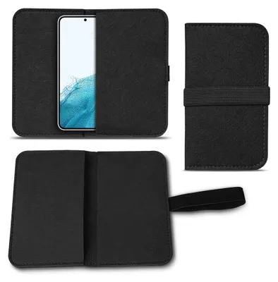 Produktbild von Handy Hülle für Samsung Galaxy S22 Plus Filz Tasche Schutzhülle Handyhülle CoverFarben:Schwarz