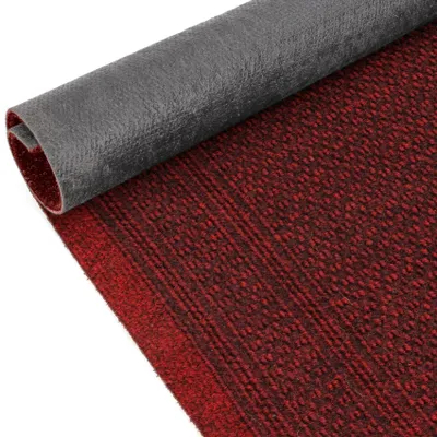 Flurläufer Teppichläufer Textil Fußmatte AZTEK Genarbt Rot Robust Wasserabweisend Breite, Hauptbild