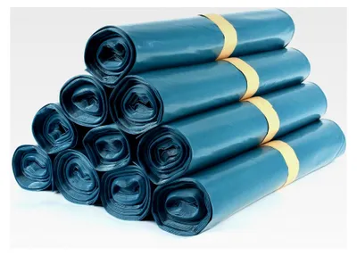 Produktbild von 100 Stück reißfeste Müllsäcke | extra starke Abfallsäcke | 10 blaue Rollen | 120 L Fassungsvermögen | stabile Müllbeutel aus umweltfreundlicher Recyclingfolie