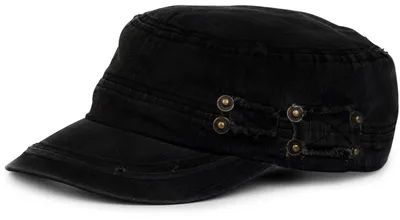 Produktbild von styleBREAKER Uni Military Cap im Destroyed Vintage Look | verstellbares Army Cap aus Baumwolle | Used Look Schirmmütze für Herren und Damen
