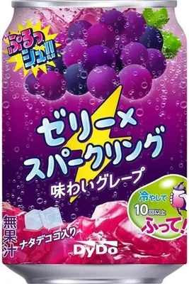 Immagine prodotto di Dydo | Jelly X Sparkling Grape Soda - 280 g - Con gelatina - 0% alcol - Bevanda giapponese - Rinfrescante