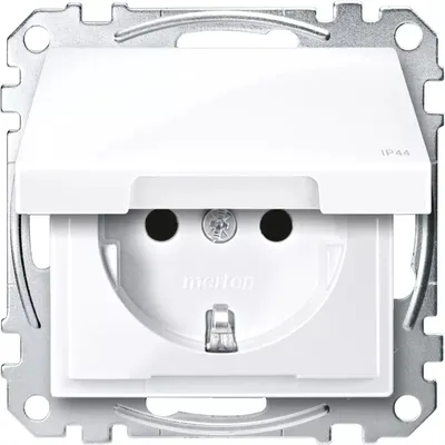 Obrázek produktu pro Zásuvka SCHUKO aws sklopné krytí IP44 - Zásuvka MEG2314-0325