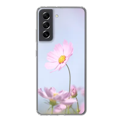 Produktbild von MuchoWow® Handyhülle Schutzhülle Hülle für Samsung Galaxy S21 FE Blumen - Rosa - Draußen - Natur Silikon Softcase Handy Hülle - Mobiltelefonhülle
