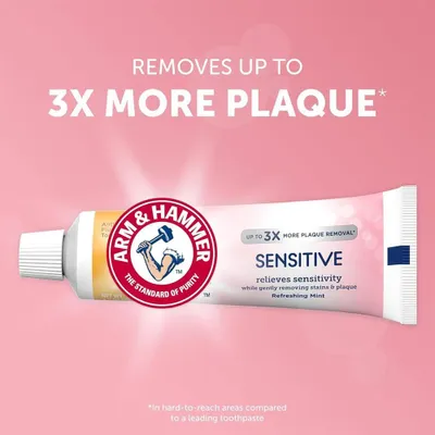 Immagine prodotto di Arm&hammer | Dentifricio per denti sensibili - 127 g - Sensitive - Riduzione della sensibilità dentale - Dentifricio sbiancante