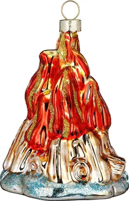 Produktbild von Christbaumschmuck Glas Camping Lagerfeuer 10cm