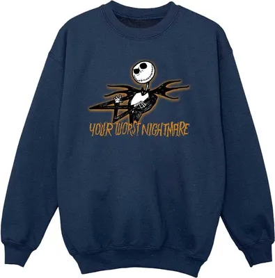 Immagine prodotto di The Nightmare Before Christmas - Felpa "Il tuo peggior incubo" per ragazze BI56508 (152-158) (blu scuro)