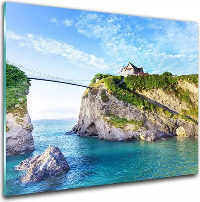 Produktbild von Glasfoto Wandgemälde Meeresküste 80x60