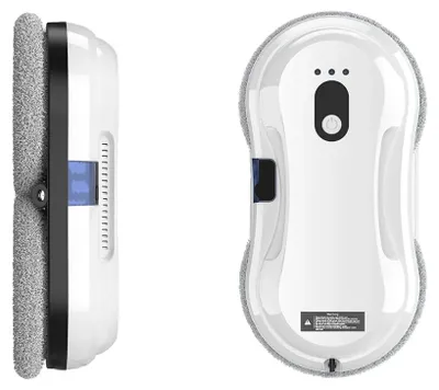 Image de Aspirateur robot, télécommande, nettoyage efficace des fenêtres, blanc