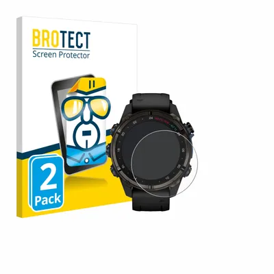 Produktbild von 2x Für Garmin Descent Mk3i (43 mm) Schutzfolie BROTECT Displayschutz Display Schutz Folie Klar Transparent
