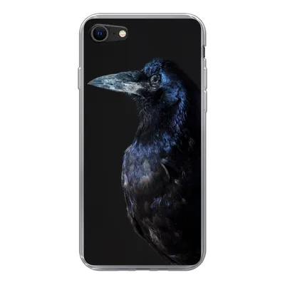 Produktbild von MuchoWow® Handyhülle Schutzhülle Hülle für iPhone SE 2022 Vogel - Tiere - Schwarz Silikon Softcase Handy Hülle - Schutzhülle