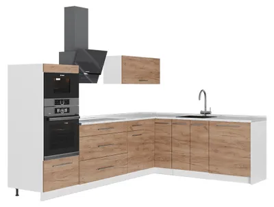 Obrázok produktu pre Rohová kuchyňa Vicco Fame-Line Dub Goldkraft 287 x 51.6 cm bez pracovnej dosky, Model 62921