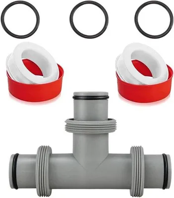 Obrázok produktu pre Spojka na hadicu s priemerom 38 mm – 3-cestný ventil – súprava na pripojenie bazénových hadíc