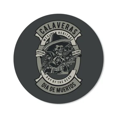 Produktbild von MuchoWow® Mauspad Mousepad Polizei - Pistole - Skelett - Vintage 40x40 cm - Mousepads - Maus Mat - Pad - Mausunterlage - Schreibtisch Accessoires