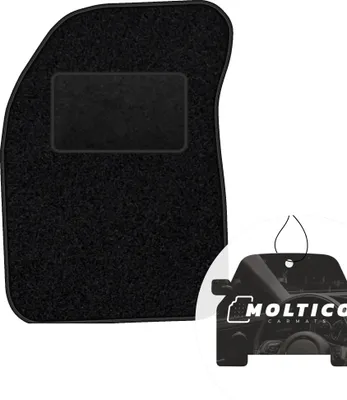 Produktbild von moto-MOLTICO Fahrer Fußmatte Auto Velours Fahrerseite Autoteppiche Schwarz Fahrermatte 1-teilig passend für Renault Kangoo I 1998-2008
