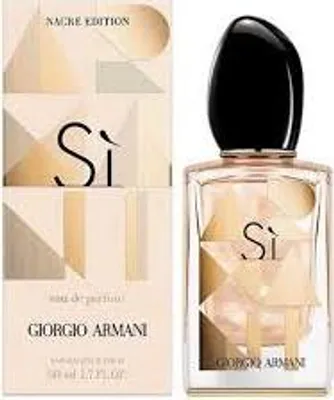 Produktbild von Armani Si Nacre Edition Eau de Parfum 50ml für Damen, Chypre-Duft mit Noten von schwarzer Johannisbeere, Rose, Freesie, Patchouli und Eichenmoos