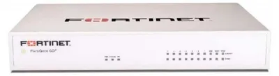 Zdjęcie produktu dla Fortinet FortiGate 60F, 10 Gbit/s, 0,9 Gbit/s, 1400 Mbit/s, 4 µs, 63,8 BTU/h, 256-bit AES, HTTPS, IPSec, SHA-256, SSL/TLS