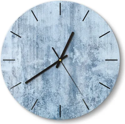 Produktbild von DEQORI Glasuhr Ø30 cm Modern 'Ewige Betontextur' Wanduhr Glas Uhr Design leise Küchenuhr