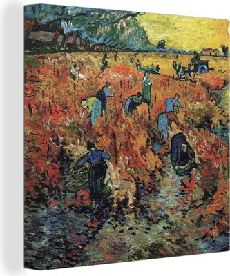 Obrázek produktu pro OneMillionCanvasses® - Obraz na plátně - Červená vinice - Vincent van Gogh, nástěnná malba, nástěnné dekorace obrazy obývací pokoj, 50x50cm