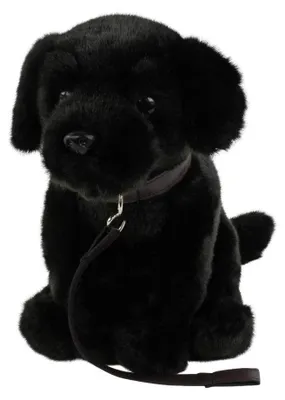Productafbeelding van Knuffeldier - Hond - Labrador - Zwart - 35 cm - Pluche
