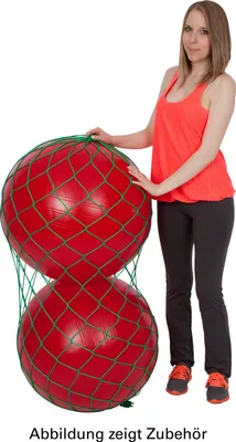 Produktbild von Ballnetz für 2 Gymnastikbälle Aufbewahrungshilfe Transporttasche Aufhängung GRÜN