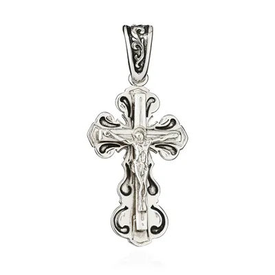 Produktbild von Kettenanhänger Kruzifix 925 Silber Jesus Christus Kreuz 28x18mm Orthodox