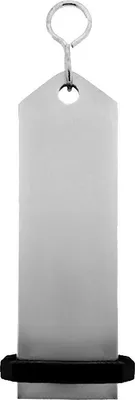 Produktbild von CombiCraft Bumerang Hotelschlüsselanhänger Silber, 100x30 mm - 5 Stück