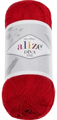 Obrázek produktu pro Příze DIVA FINE - 100 g, 600 m - Červená