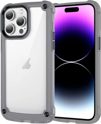Zdjęcie produktu dla PANCERNE ETUI OCHRONNE Z OCHRONĄ APARATU DO iPhone 15 Pro - SZARY