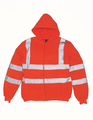 Immagine prodotto di YOKO HVK07 | Felpa con cappuccio Hi Vis da uomo / EN ISO20471 Classe 3 - Colore: Arancione Hi-Vis - Taglia: L
