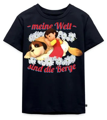 Produktbild von Spreadshirt Heidi Meine Welt Sind Die Berge Spruch Kinder Premium T-Shirt, 98/104 (2 Jahre), Navy