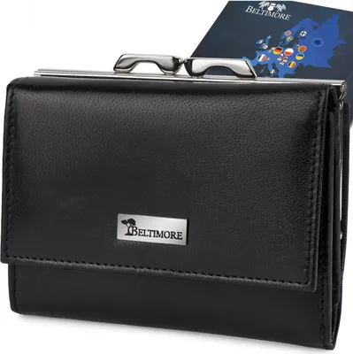 Produktbild von Beltimore Damen Leder Portemonnaie Schwarz RFiD